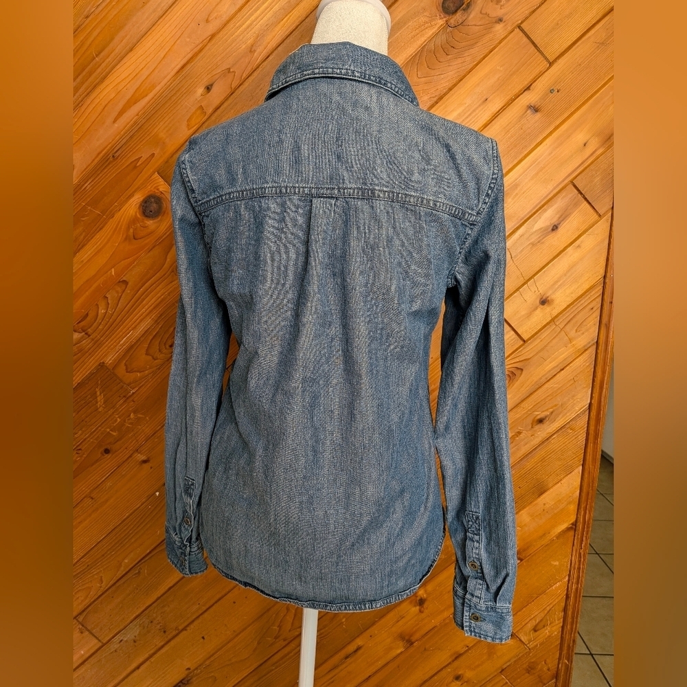 Eileen Fisher Blue Denim Shirt Size PP - Picture 3 of 6